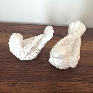 Vtg ceramic white dove pair